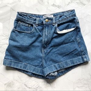 American Apparel High Waisted Denim Shorts